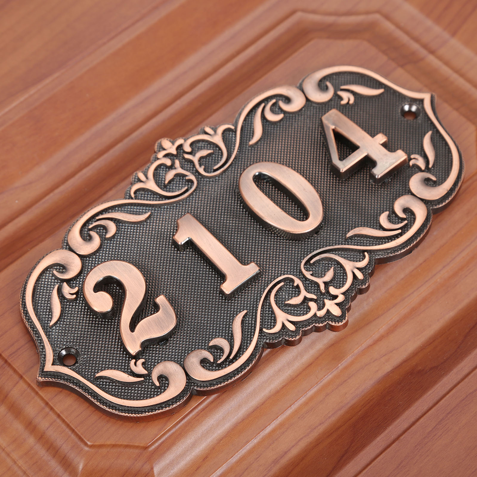 3/4 Digit House Number Door Plate Imitation Metal Sign Plastic Outdoor Mailbox Hotel Apartment 0-9 with Self Adhesive Sticker