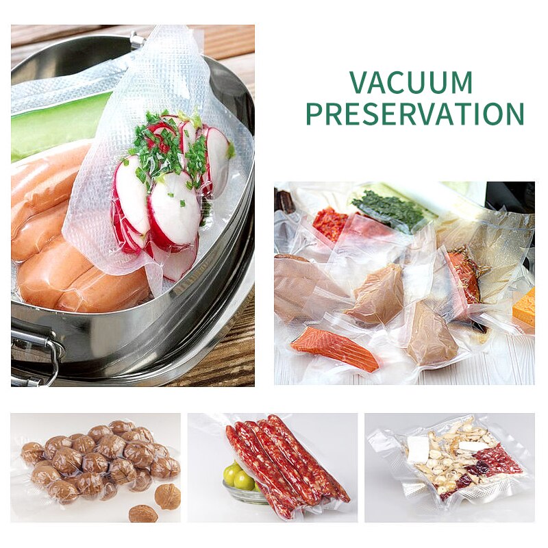 Ytk køkkenmad vakuumpose opbevaringsposer til vakuumforsegling mad frisk og langtidsholdbar