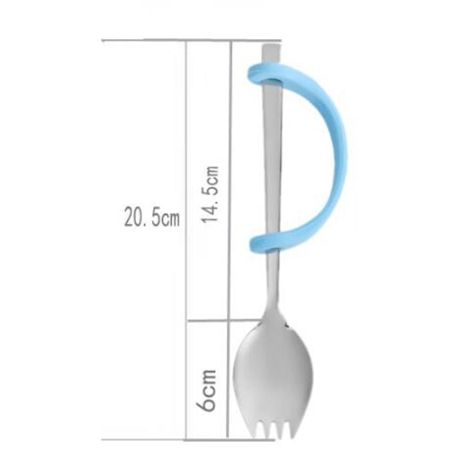Anti-Shake Eating Aid Tableware Silicone Eating Tool Limited Wrist Range Elderly Silicone Aid Tableware Elderly Spoon Fork