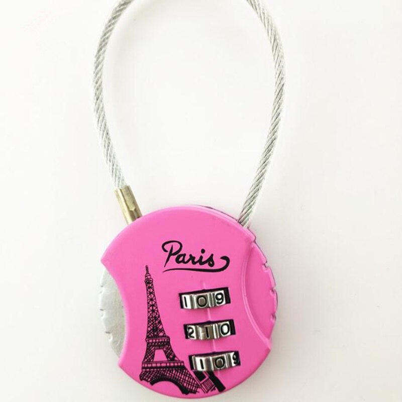 Zinc Alloy Mini Password Lock Padlock Luggage Backpack Security Lock Anti-theft Combination Code Number Lock Travel Accessories: Pink