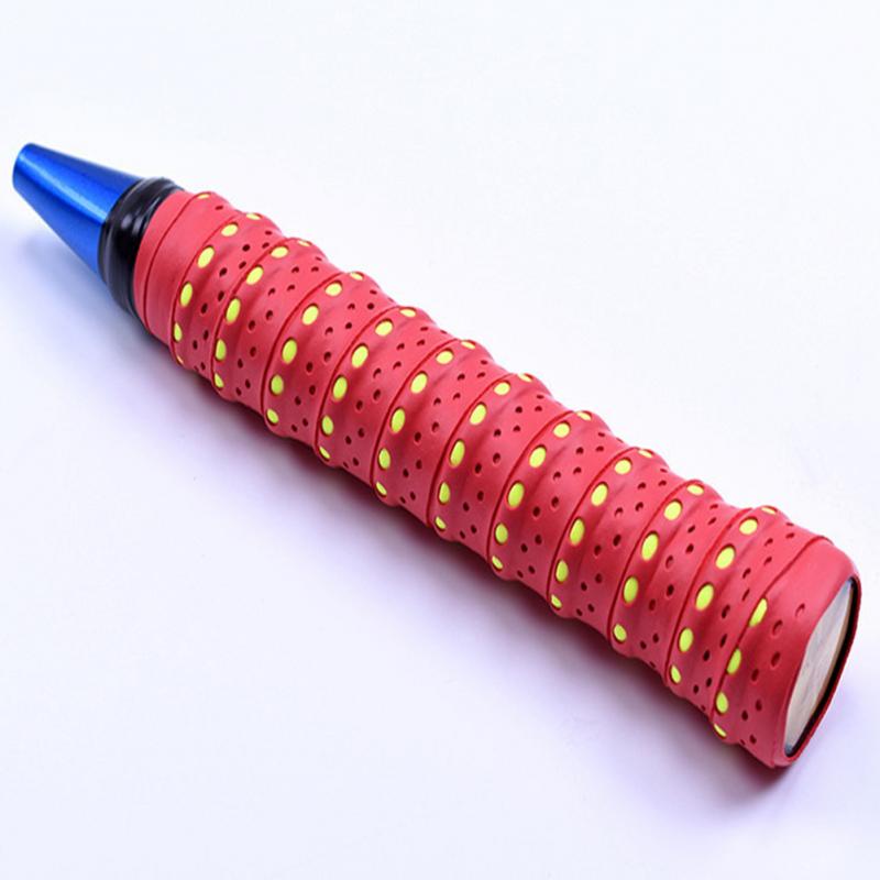 1 stk anti-slip fortykkelse overgreb håndtag tennis badminton ketcher band grip tape badminton ketcher greb til tennis badminton: Rød