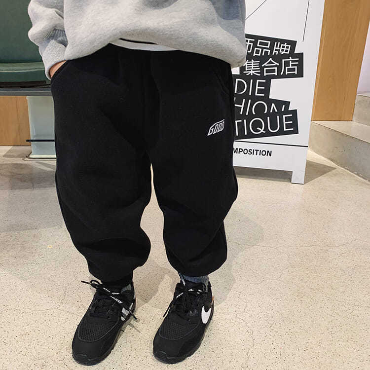 Pantalones de chándal gruesos para niño y niña, pantalón acolchado de terciopelo, holgado y cálido, ropa deportiva para correr, Invierno
