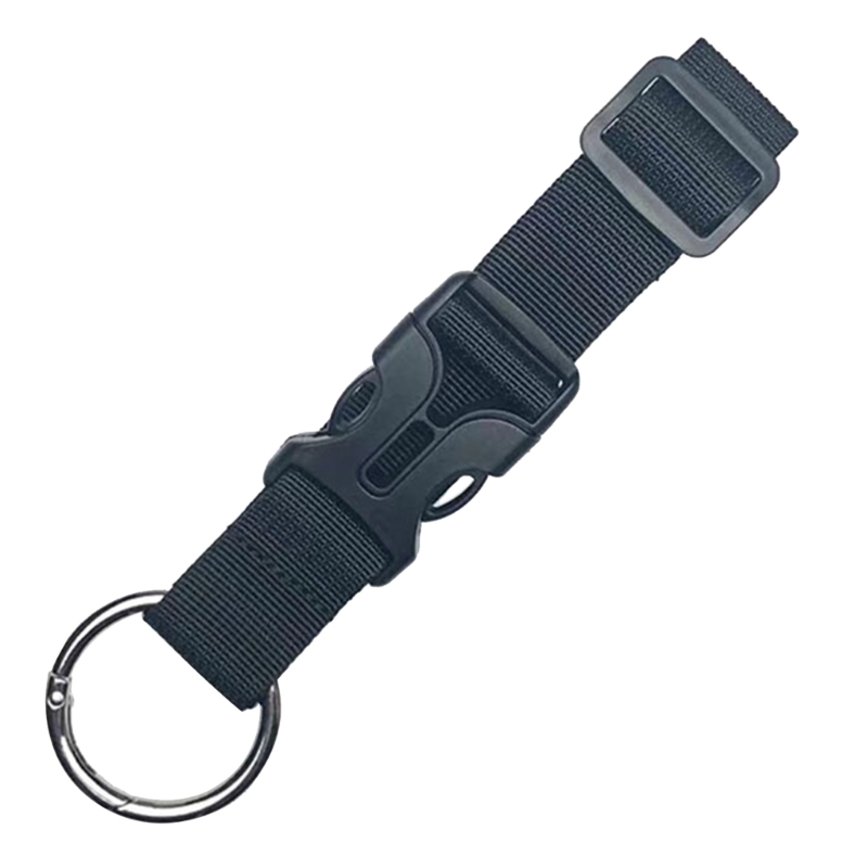 Bagagestropper til kufferter metalfjederklips nylon justerbare kuffertbælter bagagebælte til håndbagage trillebørsbæring: Sort