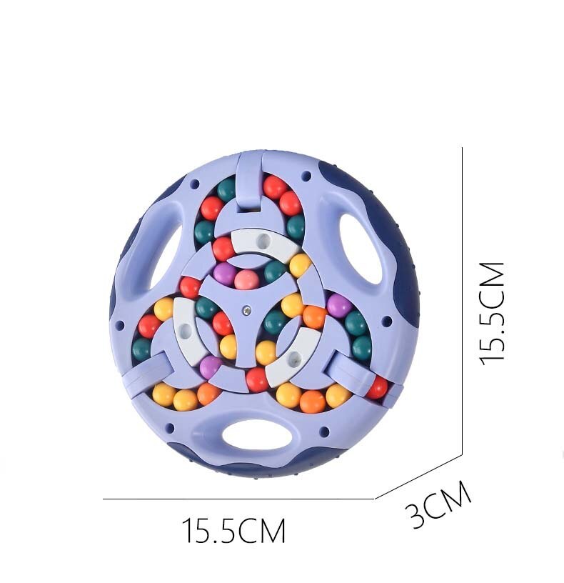 3In1 Kids Roterende Magische Bonen Vingertop Cube Speelgoed Kinderen Spin Kraal Puzzels Game Learning Educatief Volwassenen Stress Relief Speelgoed
