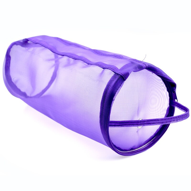 Estuche para lana, cestas de almacenamiento de hilo de tejer, bolsas Redondas de Plástico para viajar, mantener los hilos lejos de los gatos, perros y niños, 2 tamaños: Purple  L