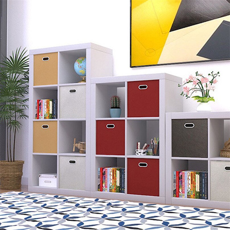 Oxford Fabric Cube Storage Box Laundry Basket for Cupboard Drawer Storage Holders Toys Organizer Bins Snacks Sundries Container