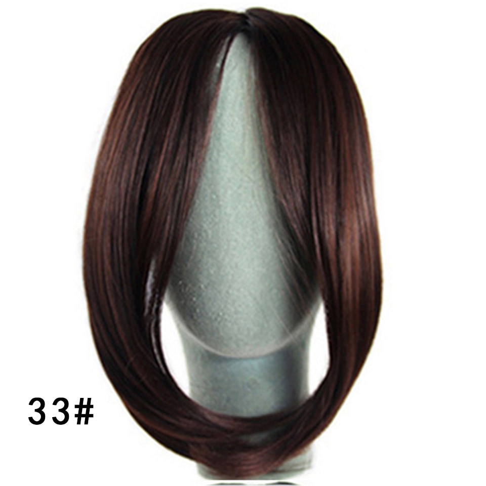 Long Bangs Clip In on Front Hair Bang Side Fringe Hair Extension Natural Synthetic Bangs Hair Accessories for Women