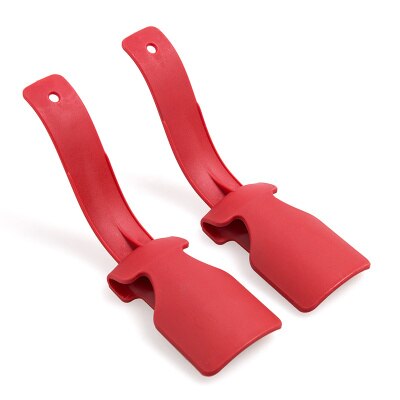 Lazy Men Shoehorn Shoe Lifter Small Carry-on Shoehorn Grilled Shoes Pumping Wear Shoes Useful Product Household Plastic WSN2640: red