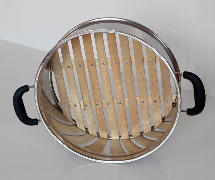 24cm 26cm 30cm 32cm 34cm 36cm Chinese food steamer basket stainless steel bamboo dumplings steamer buns mushiki 24CM to 36CM
