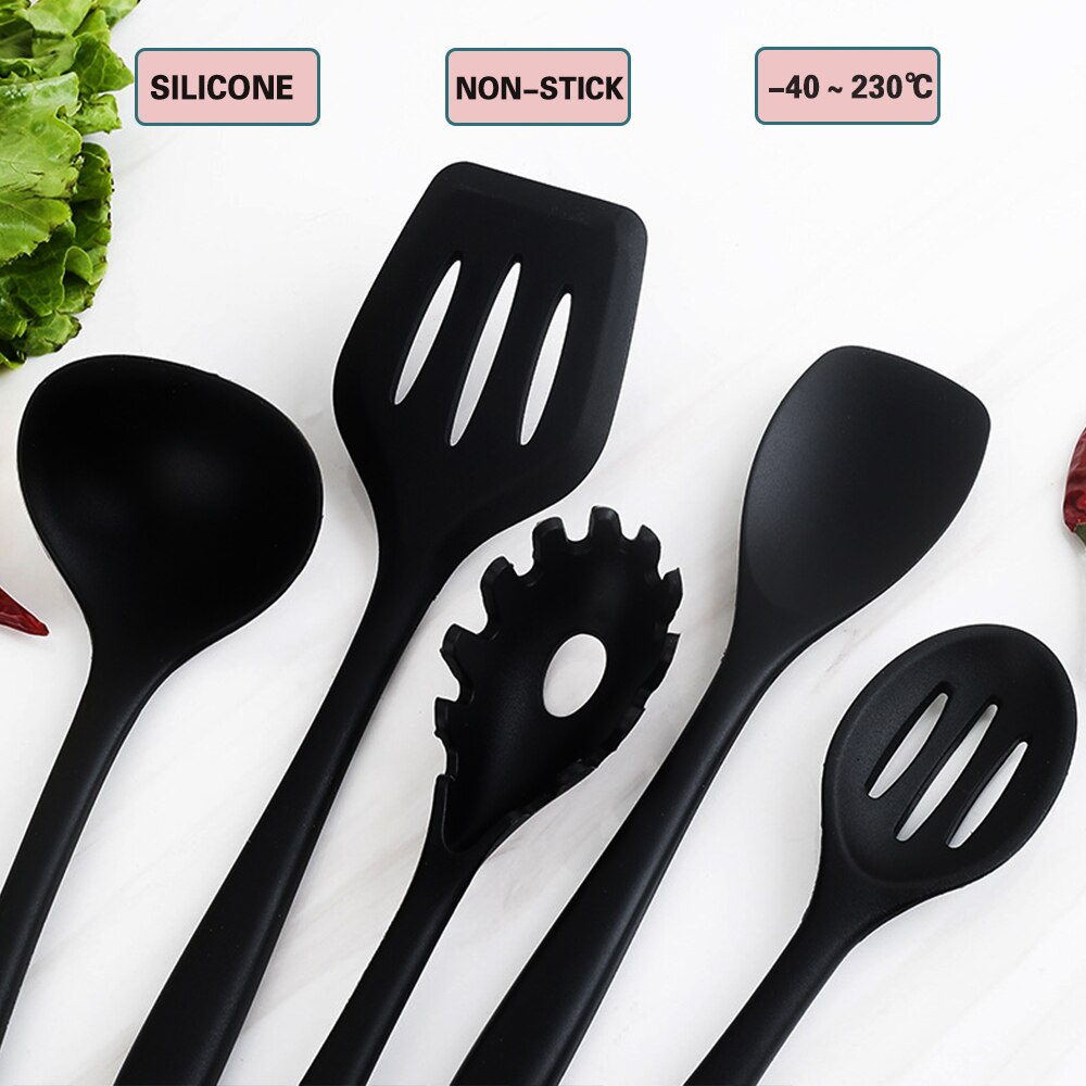 5/10 Pcs/Set Kitchen Cooking Utensil Set Heat Resistant Cooking Tools Non-Stick Nylon Spoon Spatula Baking Kits Accessories