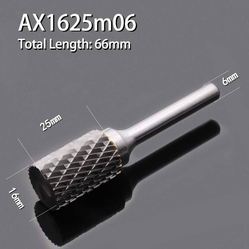 Fraise cylindrique en alliage de carbure 1 pièce lime rotative Double fente sculpture sur bois tête de meulage électrique rotative 3-16mm de diamètre: green