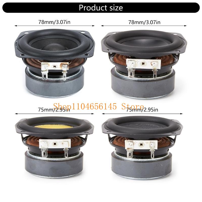 20W 4Ohm Mini DIY Lautsprecher, 75mm 78mm Runde Form Klanglautsprecher für Heimprojekte