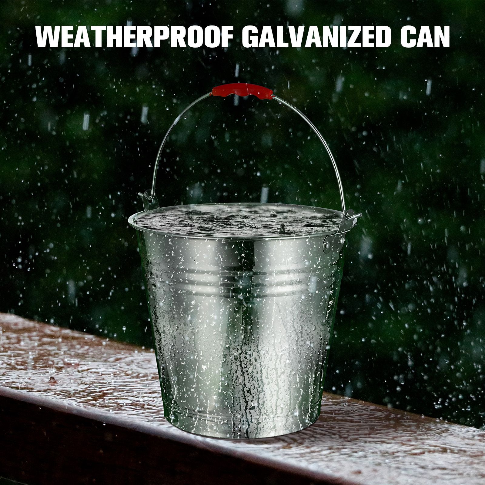 Cubos de agua de acero inoxidable para riego de carbón de leche, Metal con tapa duradera