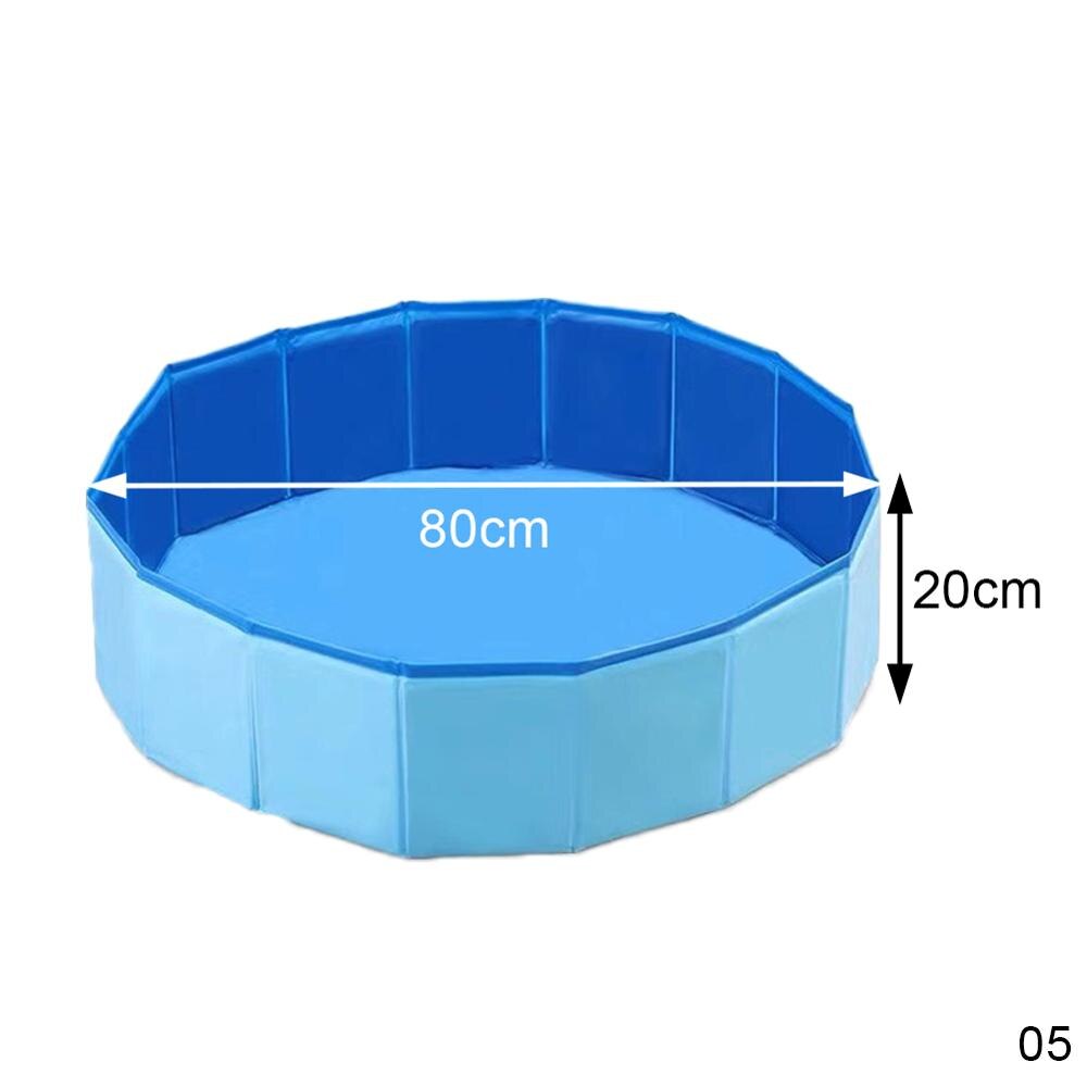 PVC Multi-uso plegable perro aire inflar piscina mascota cachorro natación piscina tina de baño Baño de mascotas tina de baño resistente portátil bañeras: Blue 80X20cm