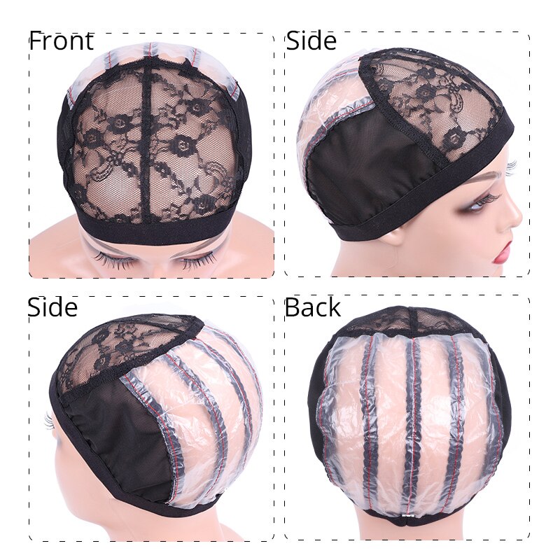 Plussign-Gorras para hacer pelucas, gorro de encaje con banda, tamaño S/M/L, Kit de malla para el cabello, herramientas para el cabello gruesas de , novedad