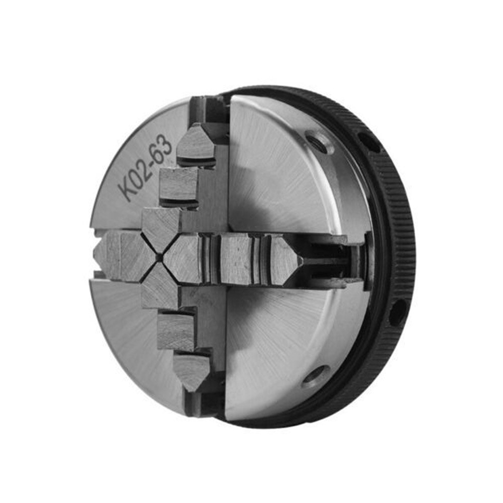 4 Jaw Practical Self Centering Machine Accessories Durable Steel Multifunction Wide Clamping Range Wood Lathe Chuck Industrial