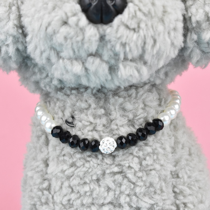 Collier de Perles Scintillantes pour Petits Chiens et Chats, Bijoux en Strass, Accessoires Perforés pour Vêtements de Fille, Chihuahua SARL