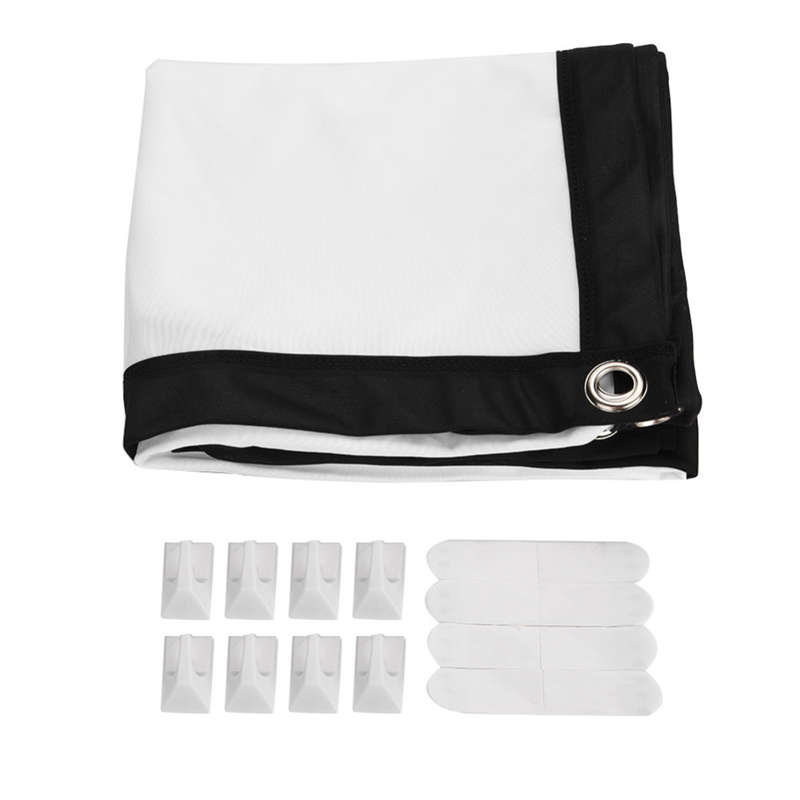 Tragbare projektionsleinwand  hd 16:9 72 diagonale, faltbares heimkino für die wandprojektion im innen- und außenbereich