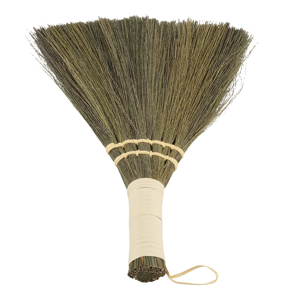 Household Manual Straw Braided Small Broom Handmade Dust Floor Cleaning Sweeping Broom Soft Hos