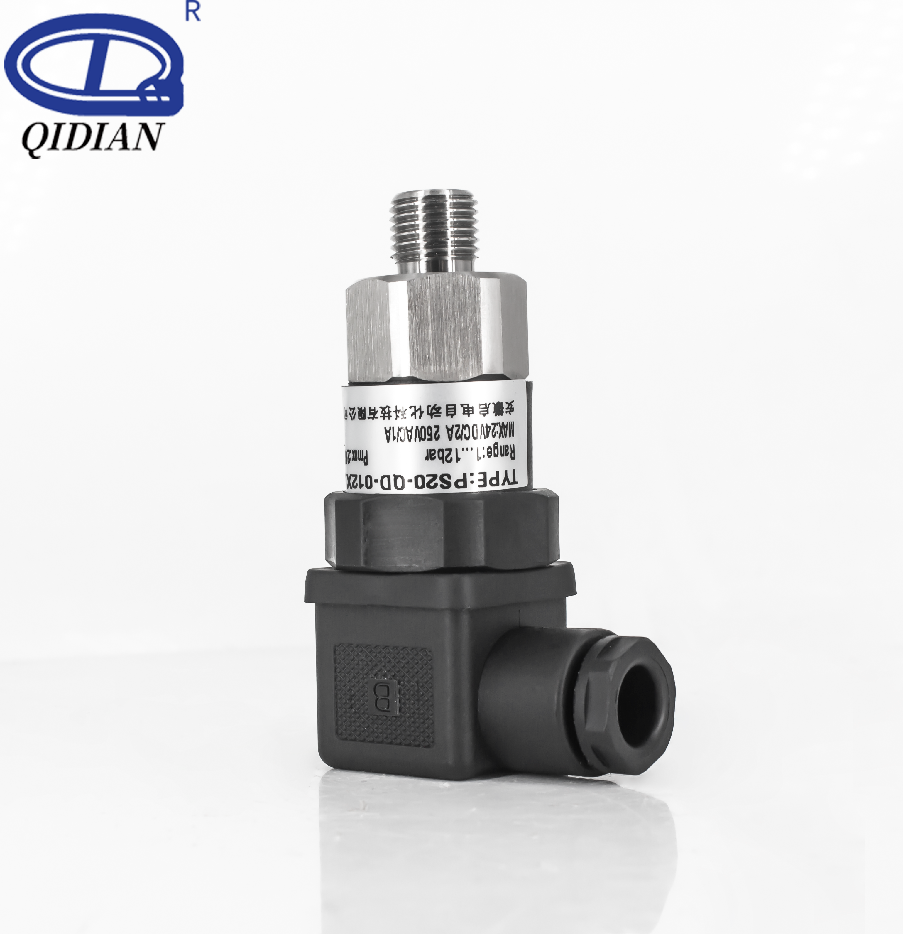 Interruptor de presión mecánico ajustable, diafragma de acero inoxidable, tipo pistón, 0,2-400bar