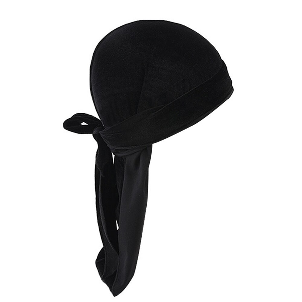Longue queue soyeuse écharpe musulmane Doo chiffon Pirate chapeau Durag chimio casquette crâne Turban bandeau cheveux Bandanas 12 couleurs pour choisir: 2