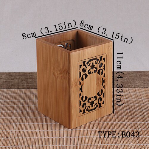 Portalápices de madera, caja de almacenamiento para decoraciones de oficina, para productos a granel, contenedor de talla, artículos diversos, organizador de escritorio, Vintage: Default Title