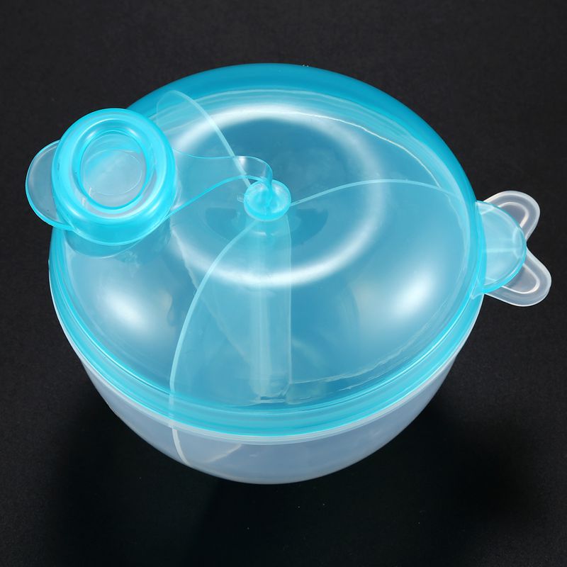 Formula Dispenser, Non-Spill Baby Milk Powder Dispenser and Snack Cup, Baby Food Storage Container (Blue)