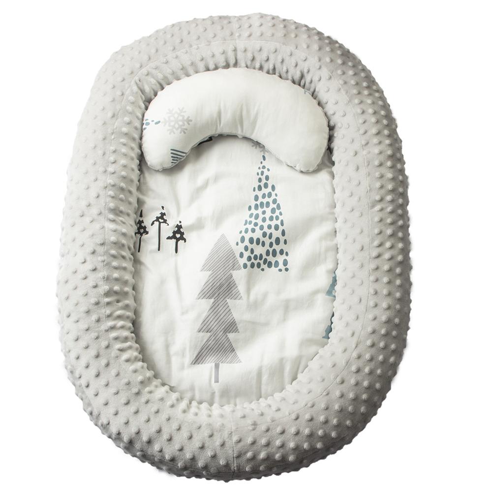 Sondr berço portátil e oval para bebês, berço fofo e macio para quarto de recém-nascido, camas amortecedoras para bebês decoração da cama