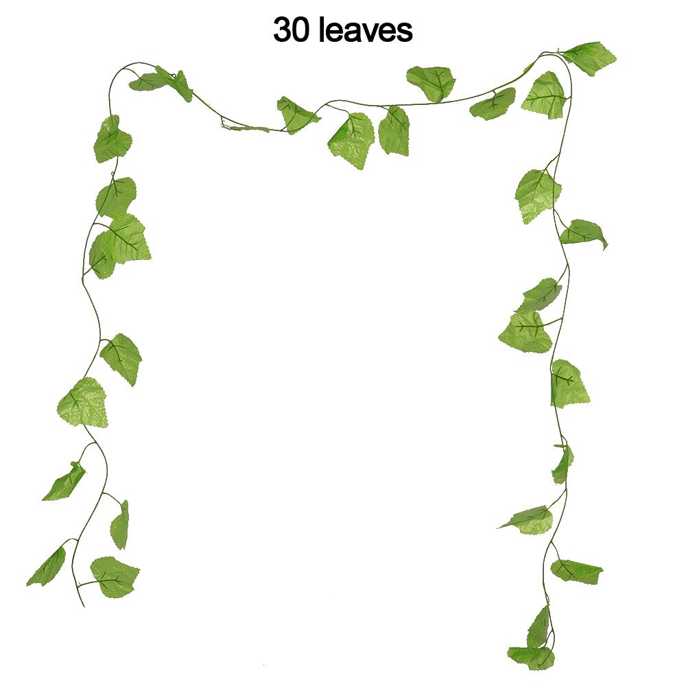Artificial Grape Green Leaf Artificial Plants Creeper Wall Hanging Rattan String Party For Home Decor Artificial Plants