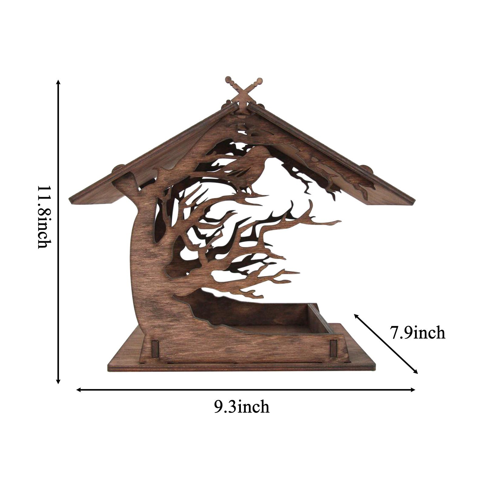 Clear Bird Feeders Glass Window Viewing Bird Feed Hotel Detachable Table Seed Peanut Hanging Suction Courtyard Feeder Tools: R 1PC