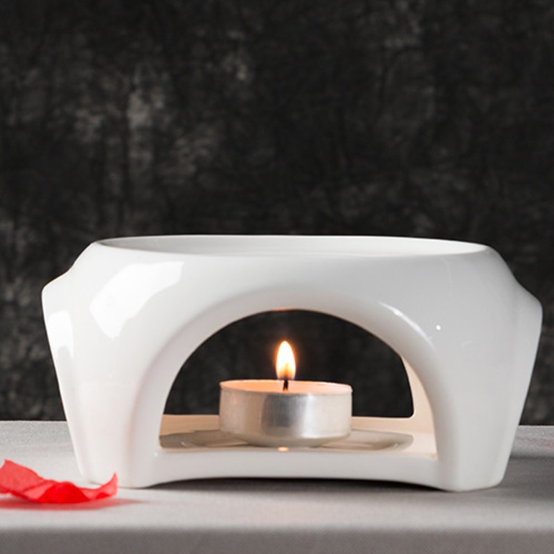 Tekande kop varmere keramisk stearinlys opvarmning base japansk stil te maker konstant temperatur varmelegeme tekande kogt blomster te