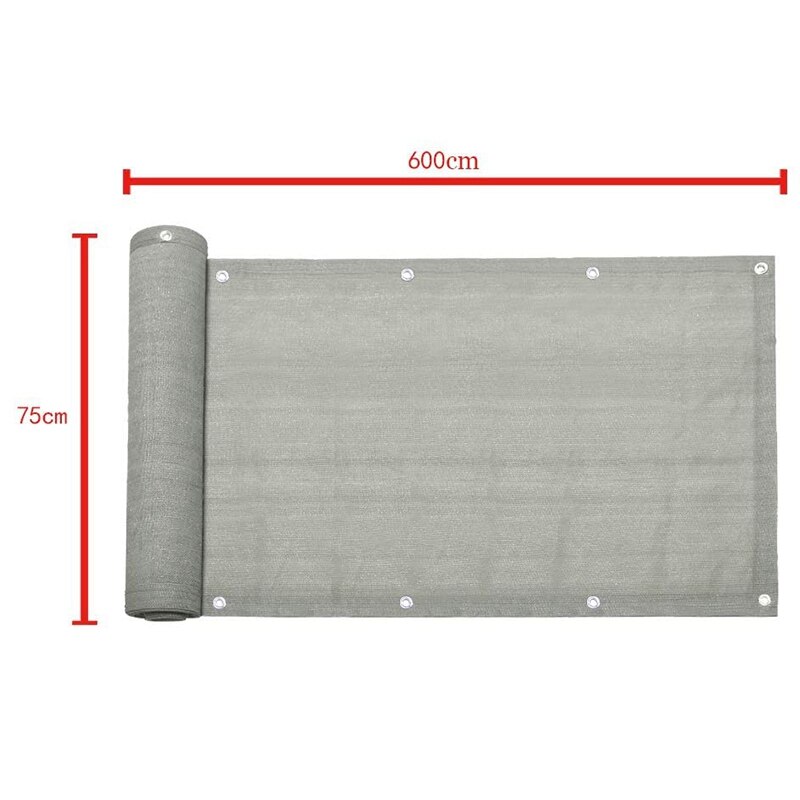Balkong personvern sn vindskjerm hage sn til uv, sol og vindbeskyttelse pe utendørs sn grå 90 x 500cm