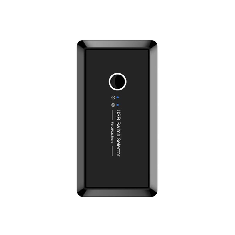 USB 2.0 Switch Hub 2 in 4 Out KVM Docking Station Printer Sharing Device Monitor Adapter Converter with 2 Cables