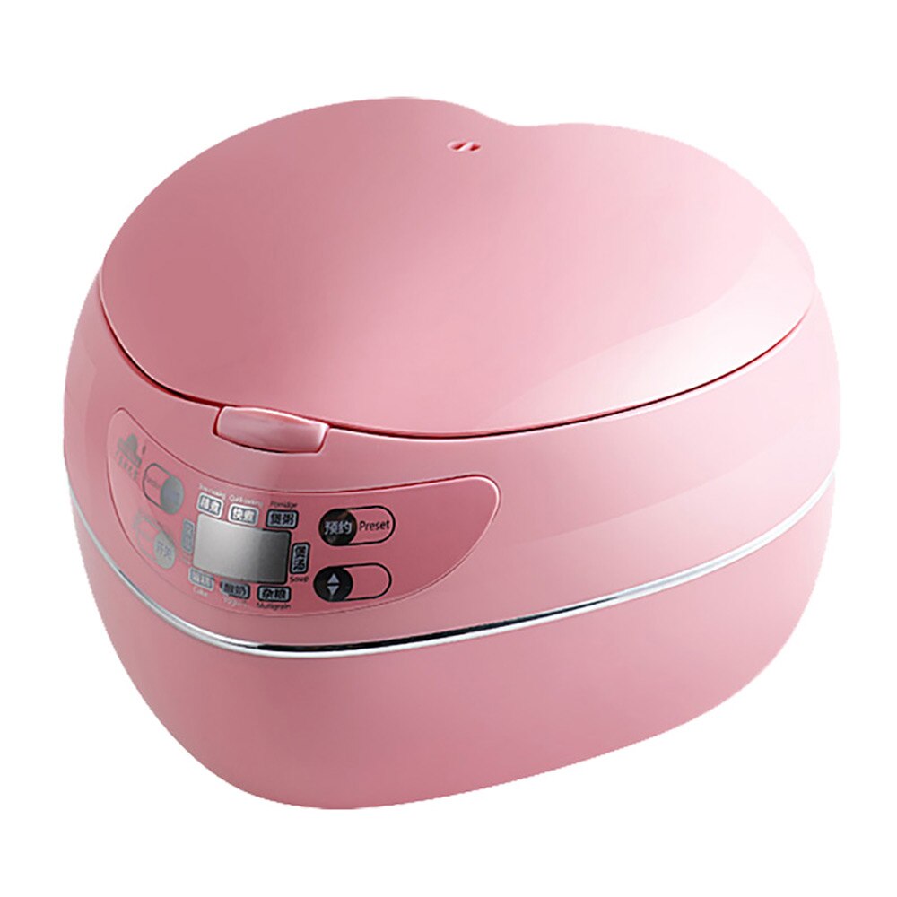 Perzik Hartvormige Rijstkoker Smart Mini Huishoudelijke Multicooker Elektrische Pot Voor 1-2-3-4 mensen