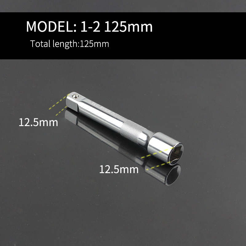 Socket ratchet wrench extension bar 1/4" 3/8" 1/2" crv 50/75/100/125/150/250mm long bar: 1-2 125mm
