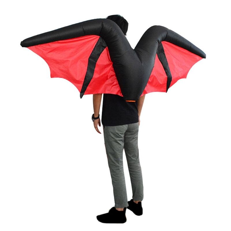 Bat Wing Inflatable Costume Adults Funny Blow up Outfit Halloween Cosplay Suit K92D