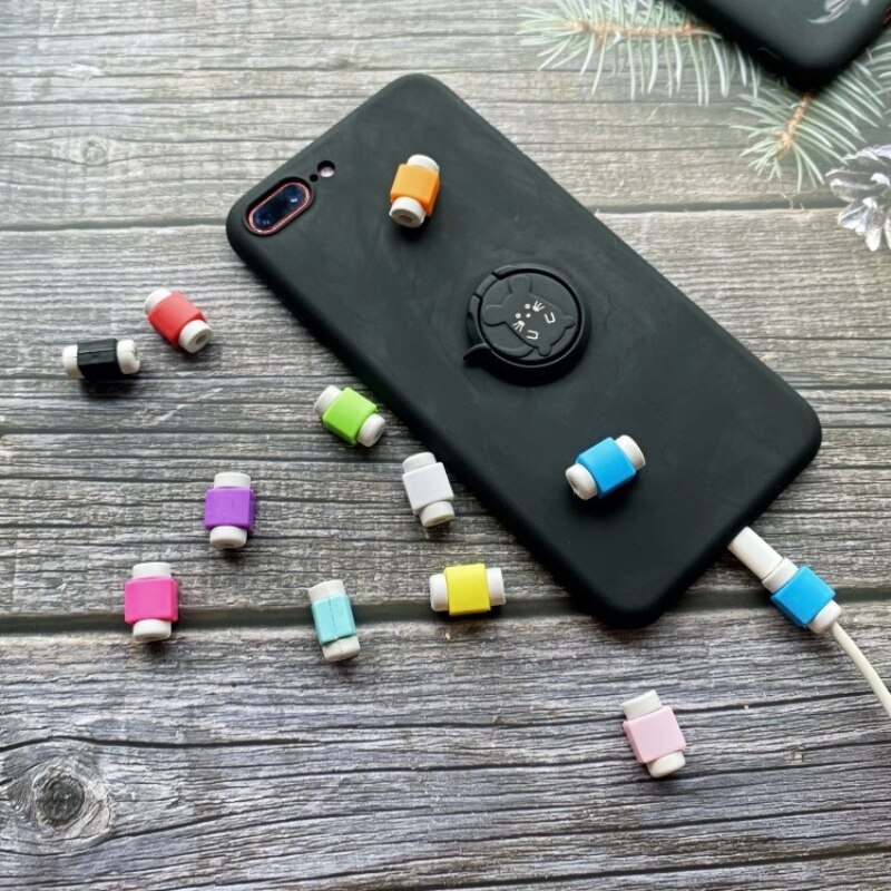 1Pcs Kabel Protector Kabel Organizer Mobiele Telefoon Accessoires Oortelefoon Data Line Cord Bescherming Cover Kabelmanagement