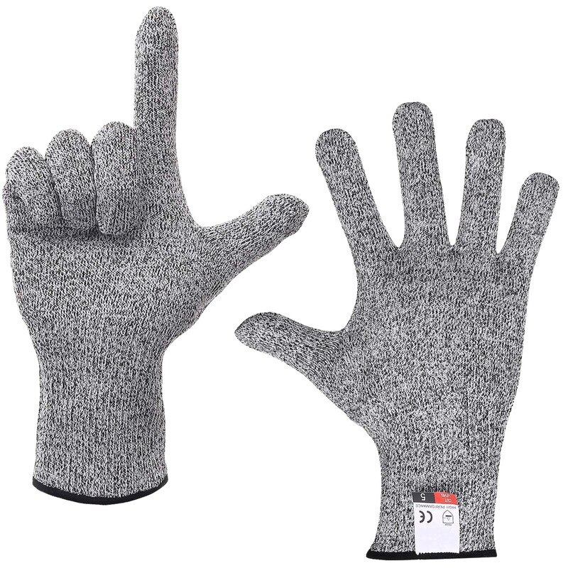 Anti-skärhandskar nivå 5 mat kök slakteri gel anti-punktion anti-skärning utomhus fiske handskar hand säkerhetshandske: Xl -26cm