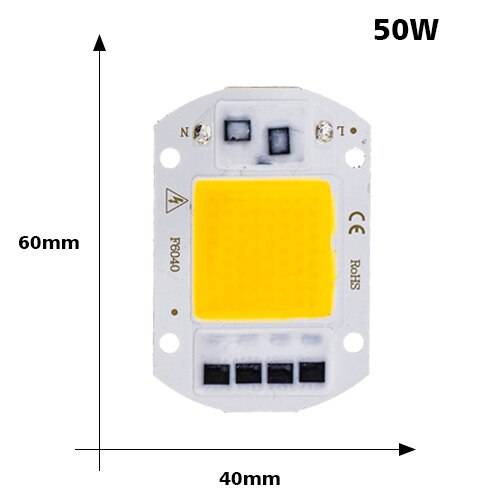 COB chip LED 50W 110V 220V 30W 20W 10W inteligentny IC pasuje do DIY zewnątrz LED światło halogenowe nie ma potrzeby kierowcy: 220V / COB 50W / Cold white