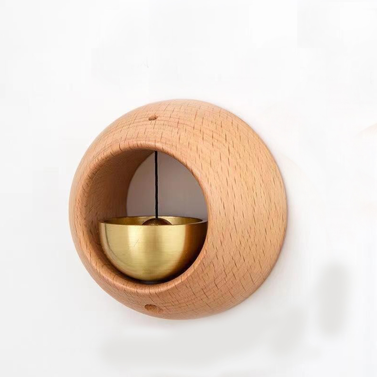 Campanas de viento de madera, timbre inalámbrico, timbre de puerta de entrada, campana de viento decorativa para decoración colgante de apertura del hogar: Verde