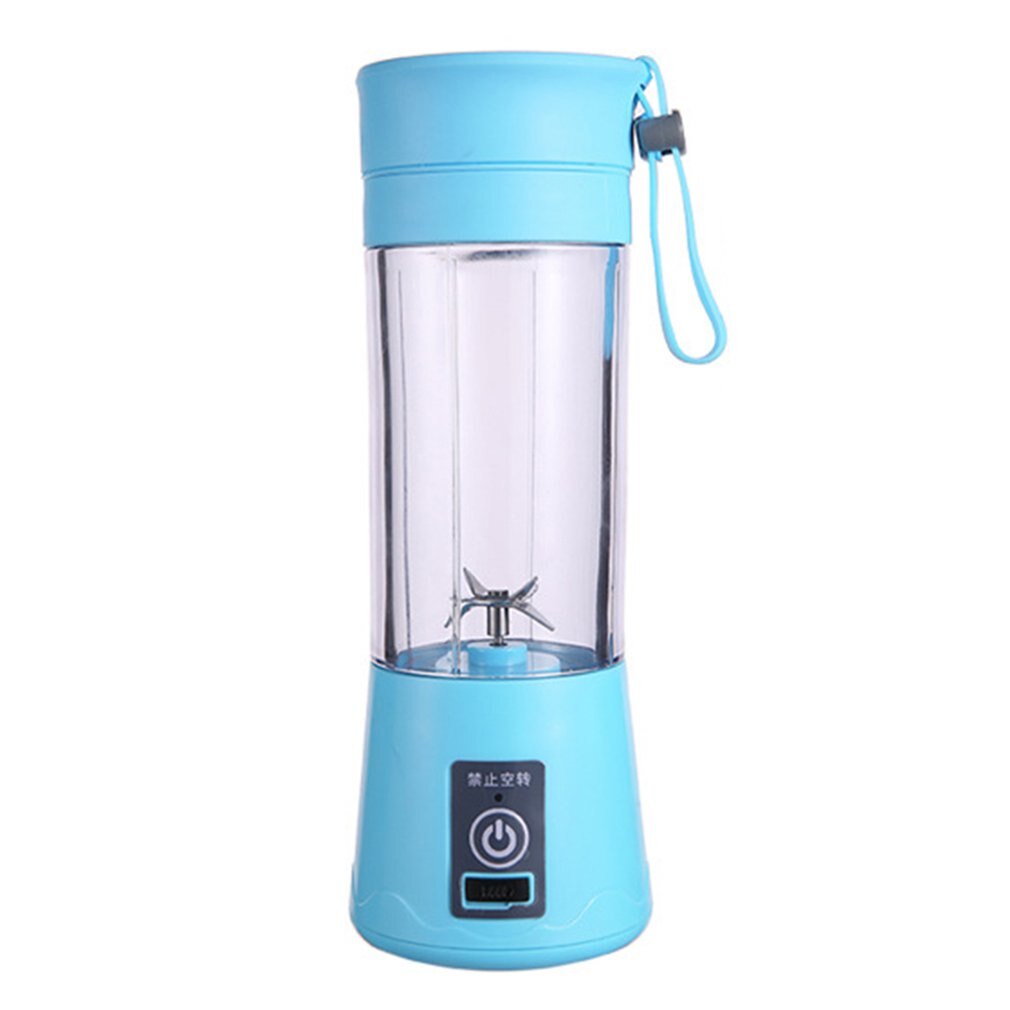 Portable Blender Usb Mixer Electric Juicer Machine Smoothie Blender Mini Food Processor Personal Blender Cup Juice Blenders: 6 Blades Blue
