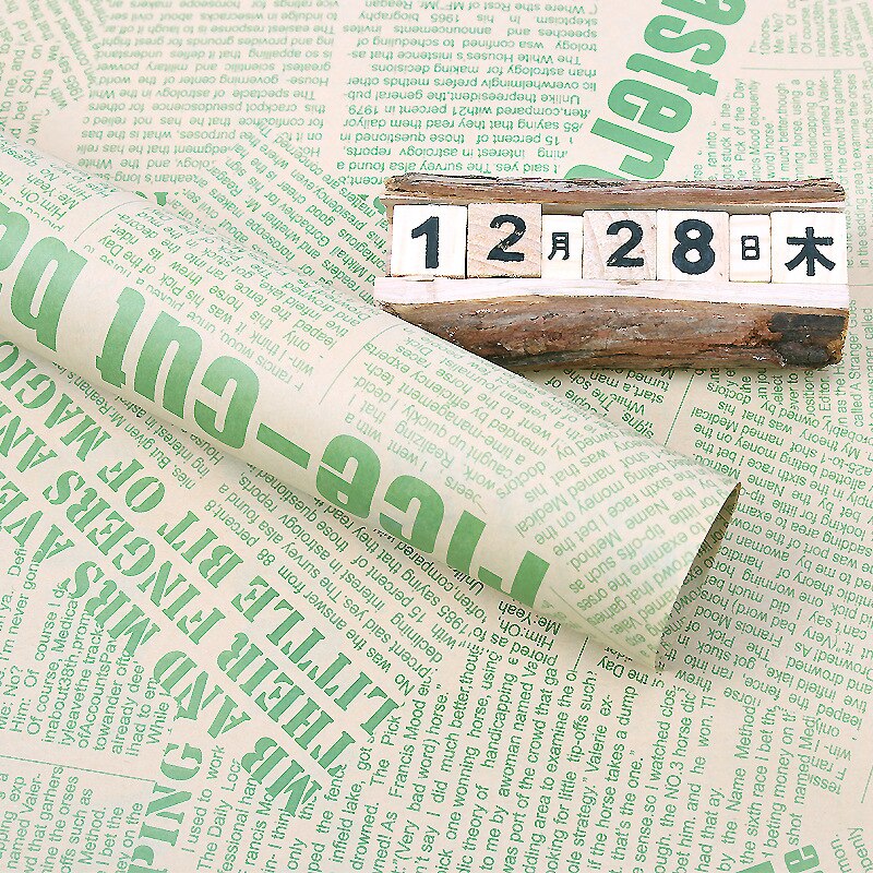 5 Teile/satz 50*70cm Vintage Kraft Verpackung Papier Bouquet Verpackung Englisch Zeitung Blume Verpackung Papier DIY Material: 9