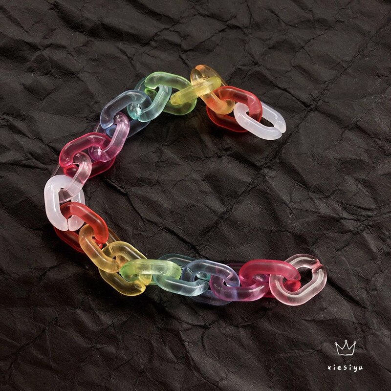 Bracelet de fierté acrylique lesbiennes Gays bisexuels arc-en-ciel Bracelets transparents pour les Couples femmes meilleurs d'amitié