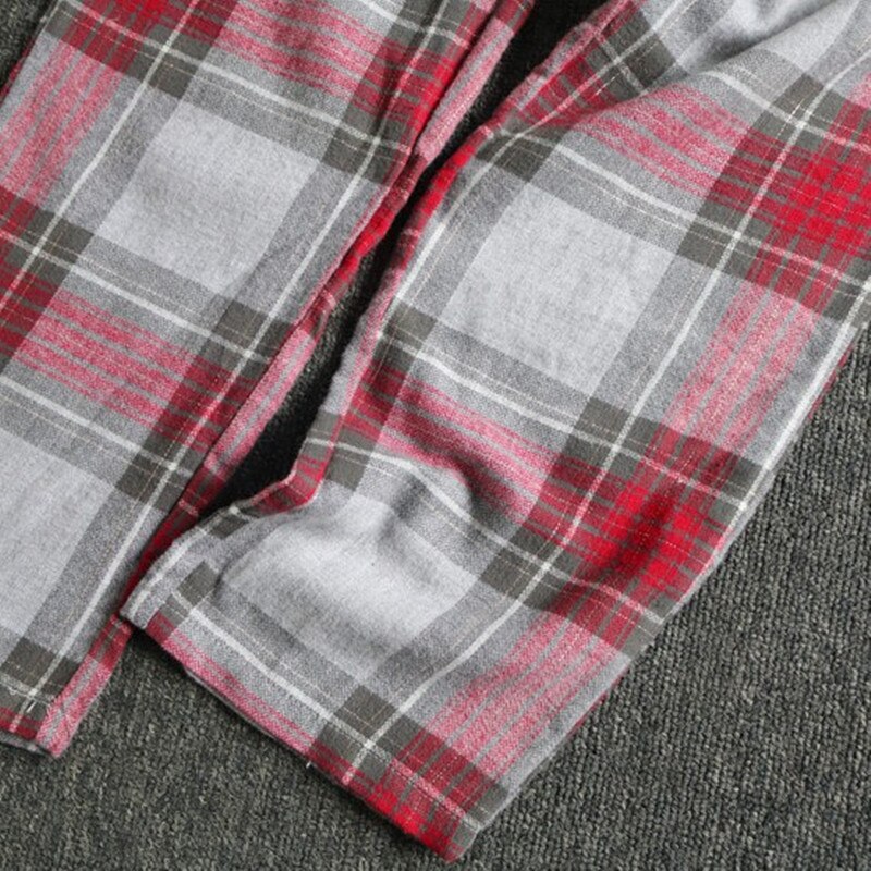 Ladies trousers Cotton Plaid trousers