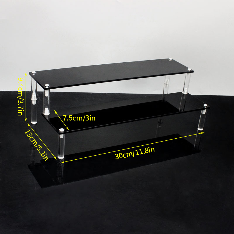 Acrylic Display Stand Fragrance Stand Jewelry Ladder Shelf Hand-made Figure Stand Organizer Rack Blind Box Perfume Model Holder: GRAY