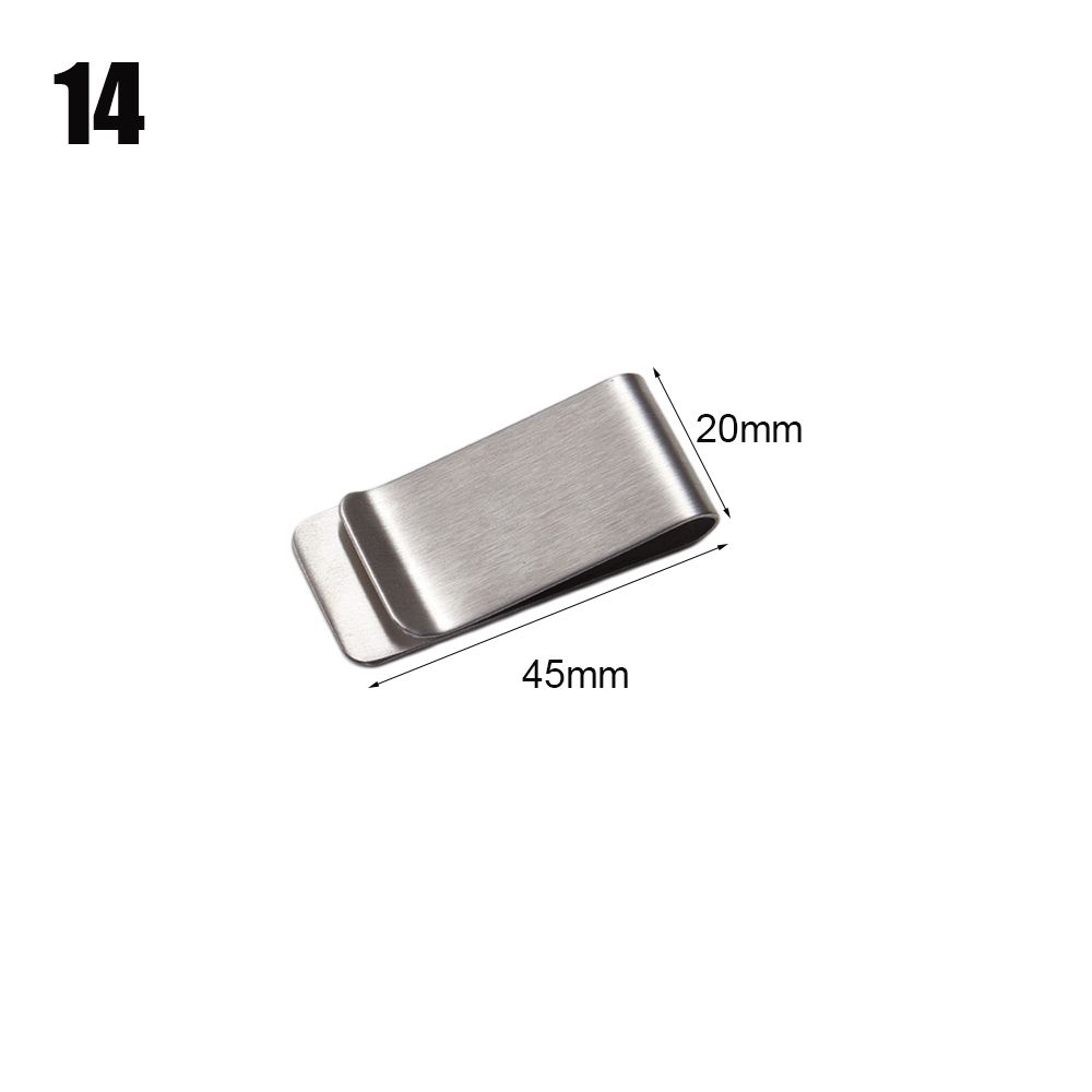 Metal Handmade Leather Brass Stainless Steel Pen Holder Pencil Clip Journal Dairy Notebook Holder Paper Folder Memo Clip: 14 20x45mm