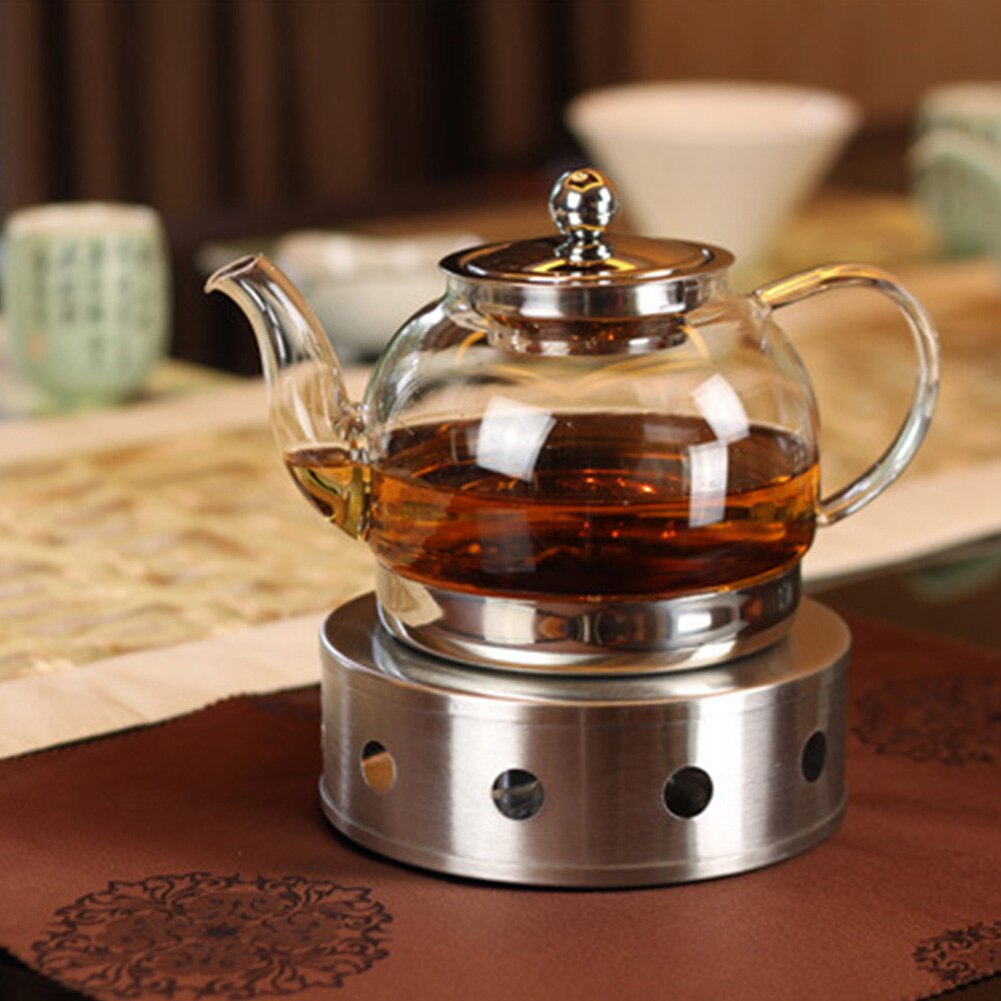 Trivets Coffee Practical Silver Dish Teapot Warmer Stainless Steel Candle Base Heater Round