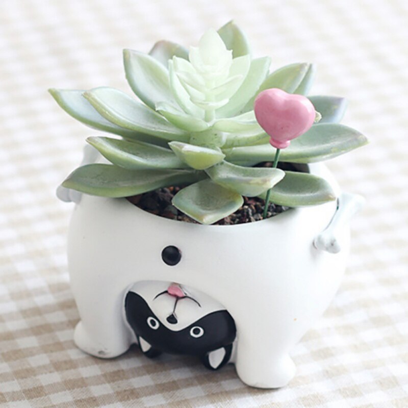 Cartoon hars dier plant bloempot tuinplanten vaas huisdecoratie bureau ornament hond/beer/varken vetplant plantenbak tuinieren