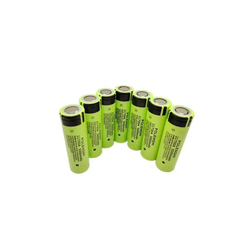 100%  genopladelige lithium-ion-batterier med ægte kapacitet 3.7v 21700 mah 5000 flad top, der bruges til lommelygte og bilbatterikomponenter