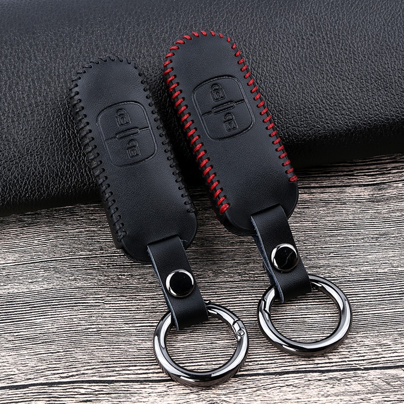 Lederen Auto Remote Key Case Cover Voor Mazda 2 3 6 Atenza Axela Demio CX-5 CX5 CX-3 CX7 CX-9 Accessoires
